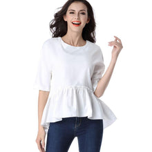 Chiffon Blouse Elegant Ruffles Half Sleeve White Women Blouse Autumn Spring Women Clothes Blusa Renda#112