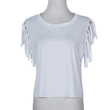 Chiffon Blouse Sleeveless Tassel Tops Casual Tank Tops Summer Style Ladies Blouses Blusas De Verao Blusas Mujer#B809