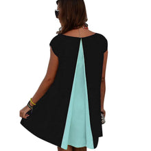 Chiffon Dress Patchwork Short Sleeve Summer Dresses Casual Short Dress Yellow Vestidos Mujer 2016#B715