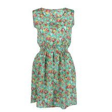Chiffon Dress Print Floral Small Flowe Sleeveless Mini Short Dress Cheap Clothes China Vestidos Cortos Beach#B719