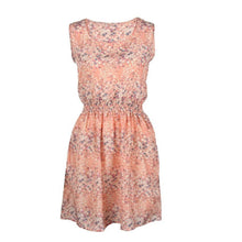 Chiffon Dress Print Floral Small Flowe Sleeveless Mini Short Dress Cheap Clothes China Vestidos Cortos Beach#B719