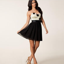 Chiffon+Lace Knee length Sleeveless Sexy Women Floral Lace Backless Prom Wedding Evening Mini Dress Black