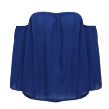 Chiffon Women Blouse Sexy Off Shoulder Blouse Loose Ladies Autumn Spring Solid Casual Blouse Blusa Feminina#212