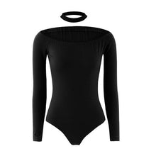 Chocker Sexy One Piece Outfits Off Shoulder Long Sleeve Women Spring Sexy Bodysuit Slim Bodycon Sexy Club Jumpsuits#212