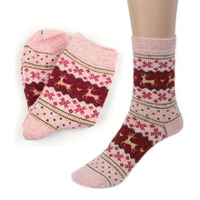 Christmas Deer 3D Socks Printed Warm Winter Casual Short Socks Knit Wool Funny Socks Women Chausettes Femme#121