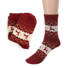 Christmas Deer 3D Socks Printed Warm Winter Casual Short Socks Knit Wool Funny Socks Women Chausettes Femme#121