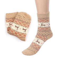 Christmas Deer 3D Socks Printed Warm Winter Casual Short Socks Knit Wool Funny Socks Women Chausettes Femme#121