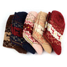 Christmas Deer 3D Socks Printed Warm Winter Casual Short Socks Knit Wool Funny Socks Women Chausettes Femme#121