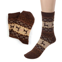 Christmas Deer 3D Socks Printed Warm Winter Casual Short Socks Knit Wool Funny Socks Women Chausettes Femme#121