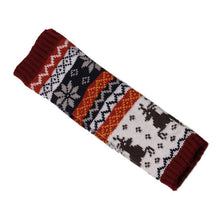 Christmas Elk Knitted Women Gloves Warm Arm Knitted Fingerless Winter Gloves Luvas Feminina#A11