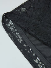 Circle Open Back See Through Hand Made Crochet Women Dress Black Lace Floral Pattern Hollow Out Elegant Black Lady Office Dress