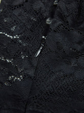Circle Open Back See Through Hand Made Crochet Women Dress Black Lace Floral Pattern Hollow Out Elegant Black Lady Office Dress