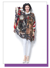 City Colorful Pattern Big Sizes Oversized Button Up Long Shirt Handkerchief Blouse Womens Fashion Tops And Blouses