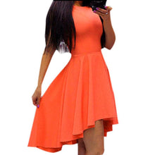 Clothing Off Shoulder Sleeveless Solid Dovetail Summer Dresses Casual Empire Elegant Dress Vestido Casual#B714