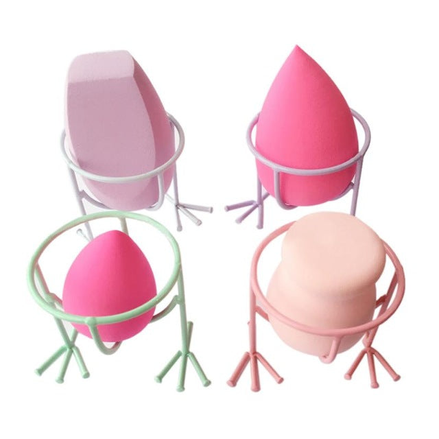 Convenient to store a variety of puffs Makeup Beauty Stencil Egg Powder Puff Sponge Display Stand Drying Holder Rack Anne