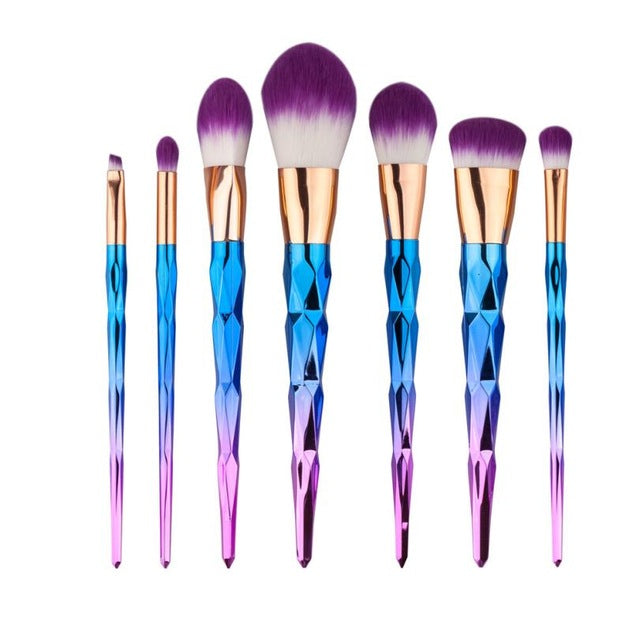 Cool! Metal+wool As picture show 7PCS Cosmetic Makeup Brush Makeup Brush Eyeshadow Brush Anne