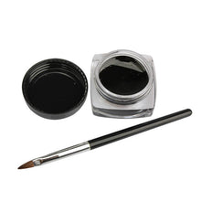 Cosmetic Waterproof Eye Liner Pencil Make Up Black Liquid Eyeliner Shadow Gel Makeup + Brush Black 88