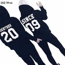 Couple Sweatshirts Print SINCE TOGETHER Sweety Lover Loose Women Hoodies Sweatshirts Autumn Pullover Moletom Com Capuz#C126