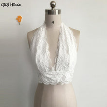 Crop Top Lace Halter Solid Sexy Floral Bra Strapless Unpadded Tank Workout Clothes Racerback Tank Top#B721
