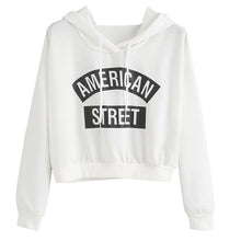 Cropped Sweatshirt Women Printed Loose Autumn Hoodies Casual Pullovers Long Sleeve Sweatshirt Survetement Moleton Feminina#A11