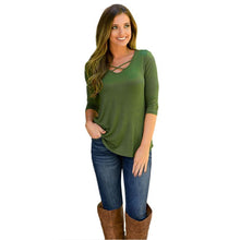 Cross Hollow Out T Shirt Women Solid Long Sleeve Casual Shirt Slim Cotton Autumn Tops Poleras De Mujer#B12
