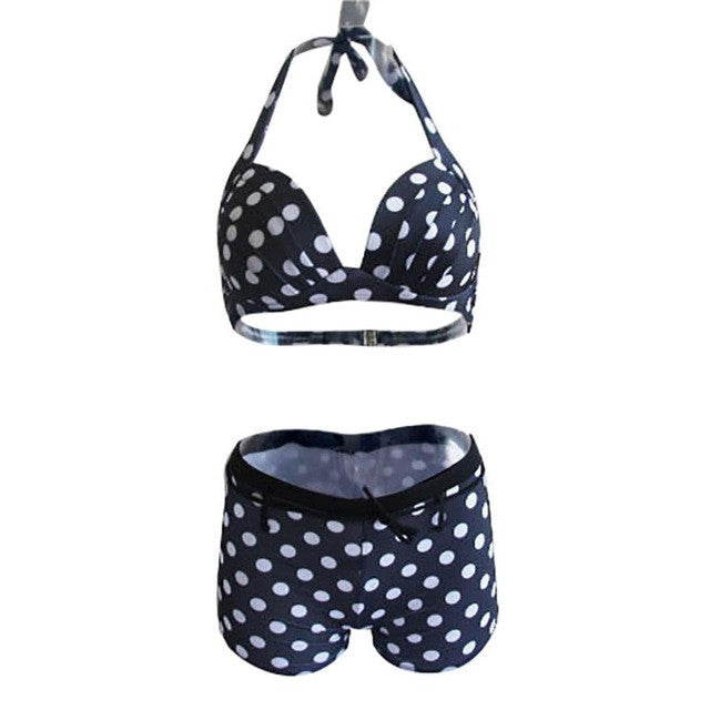 Crossed Top Sext Bra Print Dot Halter Bra Pkus Size 3XL Women Summer Beach Swimsuit Crop Tops Bralette Bra Bikini Bottoms#0521