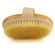 Dry Skin Body Brush Natural Bristle Brush Soft Handle Pouch Brush SPA Brush Yellow