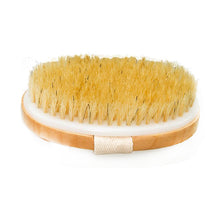 Dry Skin Body Brush Natural Bristle Brush Soft Handle Pouch Brush SPA Brush Yellow