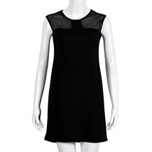 Elegant Dress Hollow Out Grid Simple Round Neck Sleeveless Black Dress Cotton Blend Roupas Feminina#3546