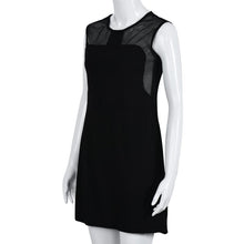 Elegant Dress Hollow Out Grid Simple Round Neck Sleeveless Black Dress Cotton Blend Roupas Feminina#3546