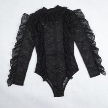 Elegant Overalls Sexy Rompers For Women Black Lace Long Sleeve Bodysuits 2017 Women Clothes Sexy Rompers#121