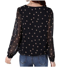 Elegant Women Polka Dot Chiffon Shirt Women Long Sleeve Summer 2017 Pullover Women Tops Blouses camisetas mujer Plus Size #03