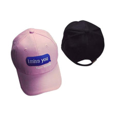 Embroidery Cotton Baseball Cap I miss you Lover Couple Snapback Caps Hip Hop Hats #2412