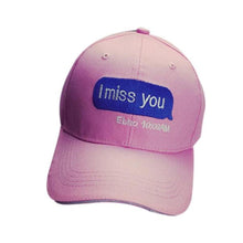 Embroidery Cotton Baseball Cap I miss you Lover Couple Snapback Caps Hip Hop Hats #2412