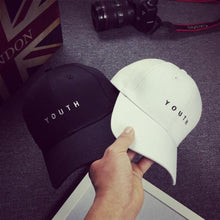 Embroidery Youth Letter Cotton Baseball Cap Boys Girls Snapback Hip Hop Flat Hat #3546