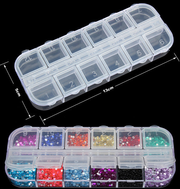 Empty Nail Art Divided Plastic Boxes Case Storage Hot Sale