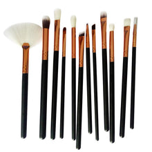 Excellent Quality 12Pcs Cosmetic Brush Makeup Brush Sets Kits Tools wool fiber + aluminum + wooden handle Material Anne