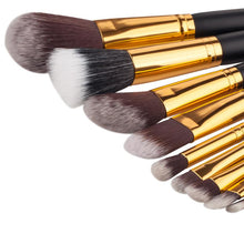 Excellent Quality Synthetic Hair aluminium tube 12Pc Makeup Brushes Set Powder Foundation Eyeshadow Eyeliner Lip Cosmetic Brush