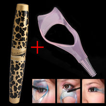 Eye Lashes Makeup Curling Eyelash Leopard Volumn Fiber Mascara + 3 in 1 Mascara Brush Curler Lash Comb Novelty