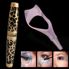 Eye Lashes Makeup Curling Eyelash Leopard Volumn Fiber Mascara + 3 in 1 Mascara Brush Curler Lash Comb Novelty
