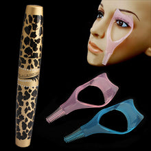 Eye Lashes Makeup Curling Eyelash Leopard Volumn Fiber Mascara + 3 in 1 Mascara Brush Curler Lash Comb Novelty