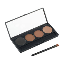 Eyebrow Powder 4 Colors Eye Brow Powder Palette Waterproof Smudge Proof With Mirror Eyebrow Brushes