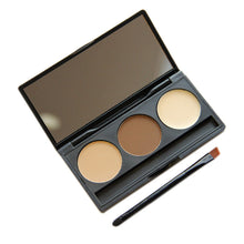 Eyebrows Powder Palette 3 Shade in a Palette Waterproof Eyebrow Powder With Mirror and Eyebrow Brushes