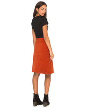 Fall High Waist Skirt Blue Skirt Orange Fall Flared Skirt Knee Length Mori Japanese Skirts Womens 2015 Runway Button Faldas