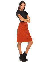 Fall High Waist Skirt Blue Skirt Orange Fall Flared Skirt Knee Length Mori Japanese Skirts Womens 2015 Runway Button Faldas