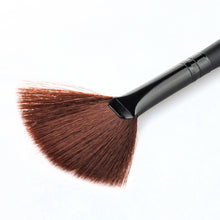 Fashion Brush Fan Shaped Black Wooden Handle Synthetic Hair Makeup Cosmetic Brushes Beauty Tool