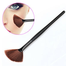 Fashion Brush Fan Shaped Black Wooden Handle Synthetic Hair Makeup Cosmetic Brushes Beauty Tool