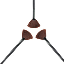 Fashion Brush Fan Shaped Black Wooden Handle Synthetic Hair Makeup Cosmetic Brushes Beauty Tool