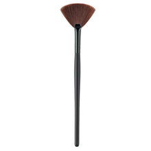 Fashion Brush Fan Shaped Black Wooden Handle Synthetic Hair Makeup Cosmetic Brushes Beauty Tool
