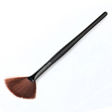 Fashion Brush Fan Shaped Black Wooden Handle Synthetic Hair Makeup Cosmetic Brushes Beauty Tool